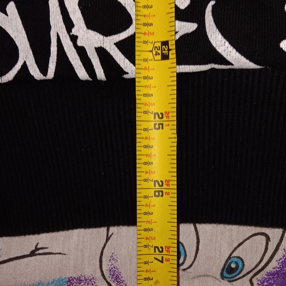 Y2K Element Reversible Graffiti Striped Hoodie Vintage Hooded Sweatshirt - Picture 11 of 12